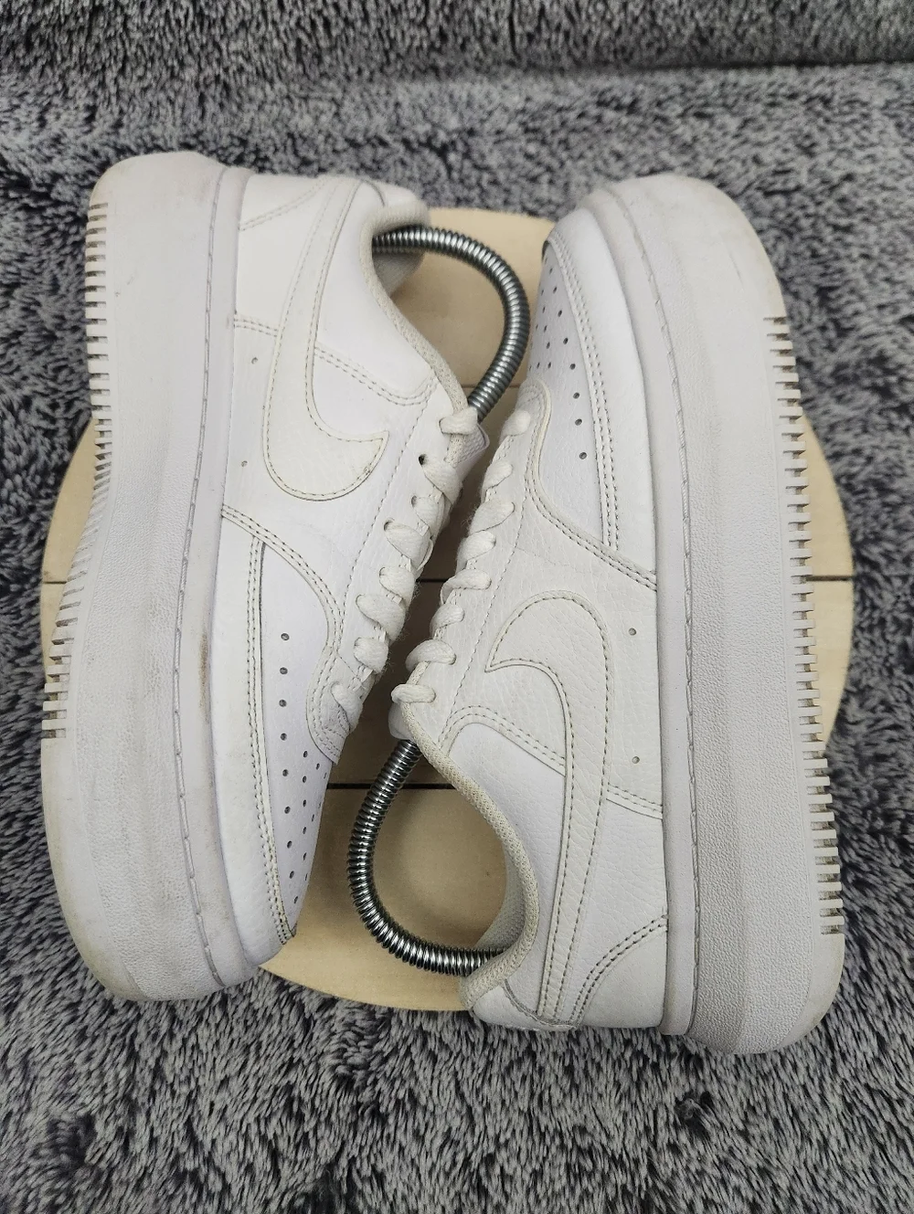 Nike Court Vision Alta Triple White Shoes Women's Size 7.5